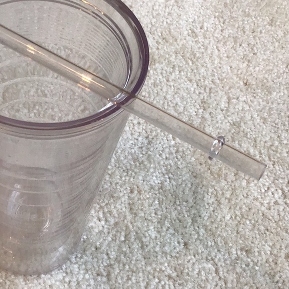 NWOT Ninja Tall Clear Tumbler with Lid and Reusable Straw - Picture 6 of 9